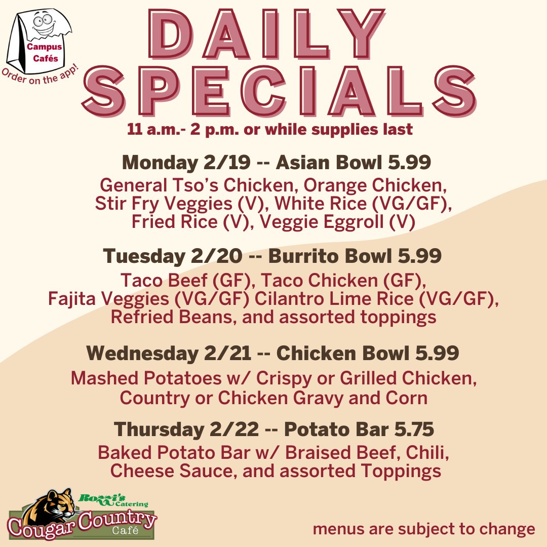 Come see us this week for some delicious food!