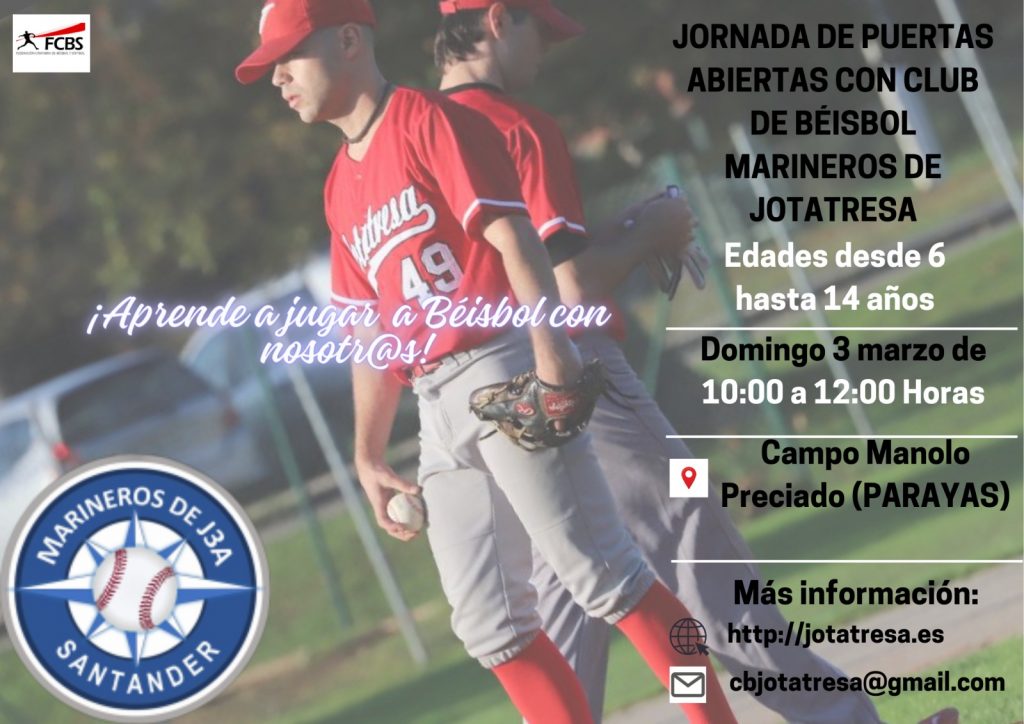 J3A_beisbol's tweet photo. El próximo 3 de Marzo, celebraremos una Jornada de Puertas Abiertas. Los niños y niñas con edades comprendidas entre los 6-14 años, podrán probar este maravilloso y singular deporte. Os esperamos!!! https://t.co/jjujIDYVRZ