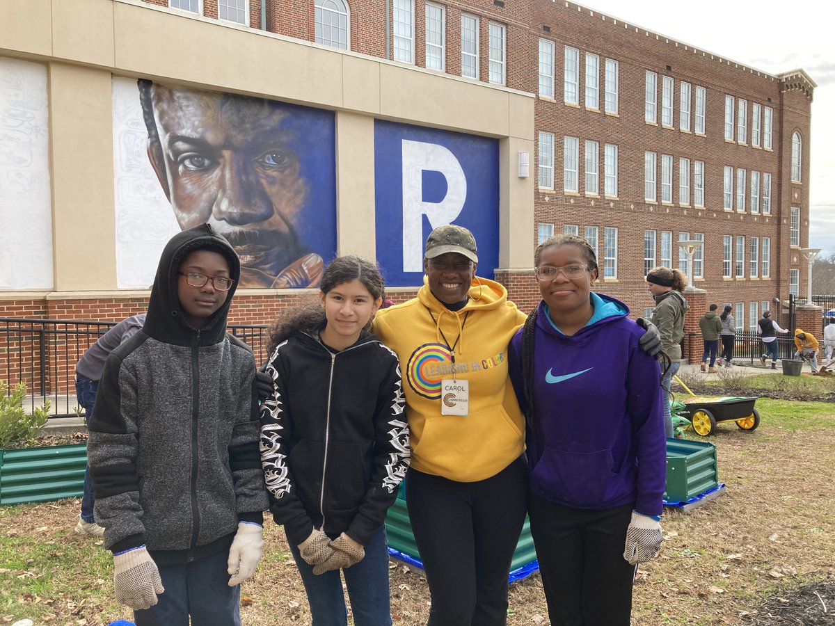 Thank you to Ms. Carol Bowman, the team at Learning in Color, and the many volunteers who came out to install new garden beds and build a shed for our Garden Club. @APSHJRUSSELL @TDGreen_ @LearningInColor