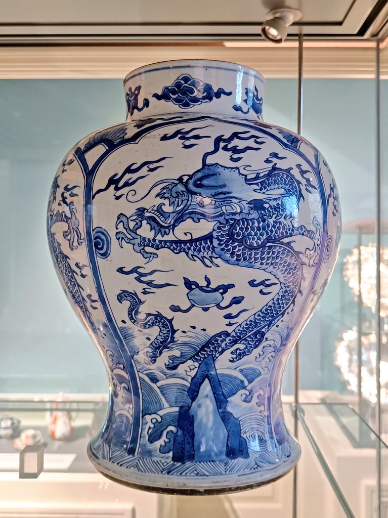 Even if it's a little late, to celebrate the #ChineseNewYear of the Wood Dragon, today's  #DetailsOfAstonHall is this magnificent blue dragon from a Chinese vase from the Kangxi period (1662-1722) which is displayed in Aston Hall's Blue Room.