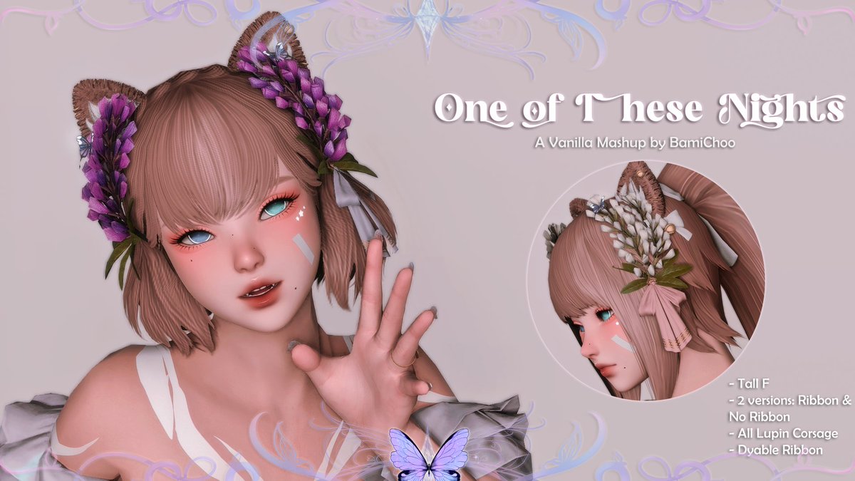 One of These Nights is now available! 🕯️

2 Versions: Ribbon and No Ribbon
For all Lupin Corsage colors + Dyable Ribbon!!

Tag #BamiMods so I can see all of your beautiful gposes!! ♡
[Links down below!!]