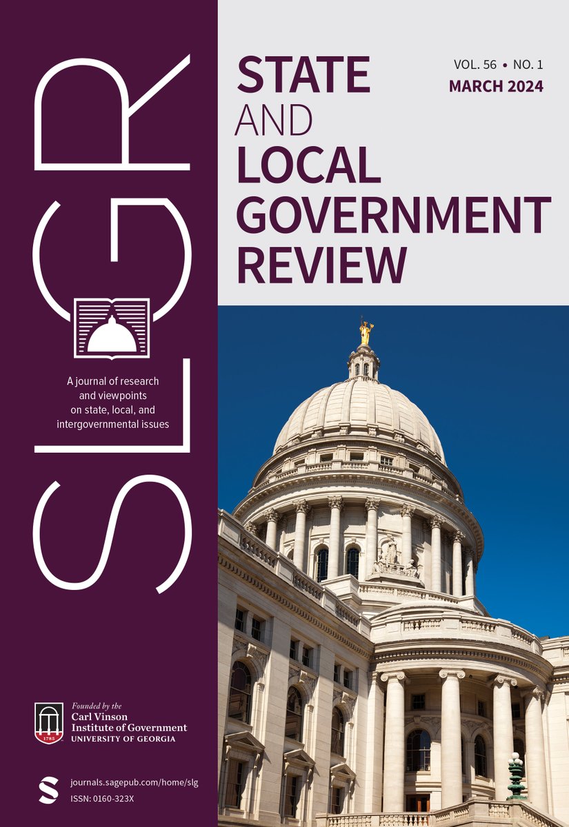 SLGReview's tweet photo. We invite you to explore the March 2024 issue of State and Local Government Review, including a welcome to new members of the editorial board and recognition of reviewers. @ASPANational @ASPA_SIAM https://t.co/ddGJtiMmEL