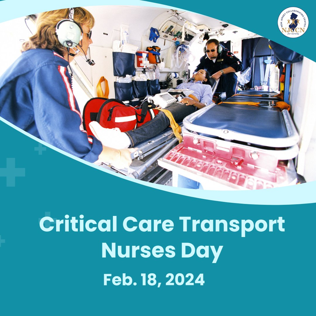 Few processes within the healthcare sector feature more risk and stress than bringing a seriously injured or ill patient to receive urgent care. We applaud and thank our Critical Care Trasport Nurses. #criticalcaretransportnurse #njnursing #njccn