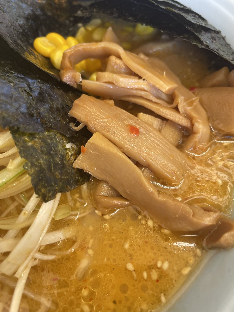 Cryptohitathi's tweet photo. @aipon_matsu @kzst5 特味噌ネギ中盛りにメンマとコーンとノリ増しとネギ増しトッピングしてきました👍 https://t.co/VmlotbzhMH