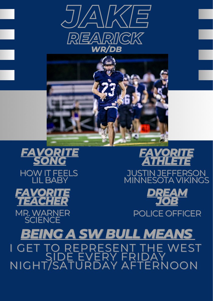 WestSideBullsFB's tweet photo. Sunday Mornings with @Jakerearick21. Shoutout to @Warnerscience for making High School West a better place for our Student Athletes https://t.co/uXcKUyJSnW