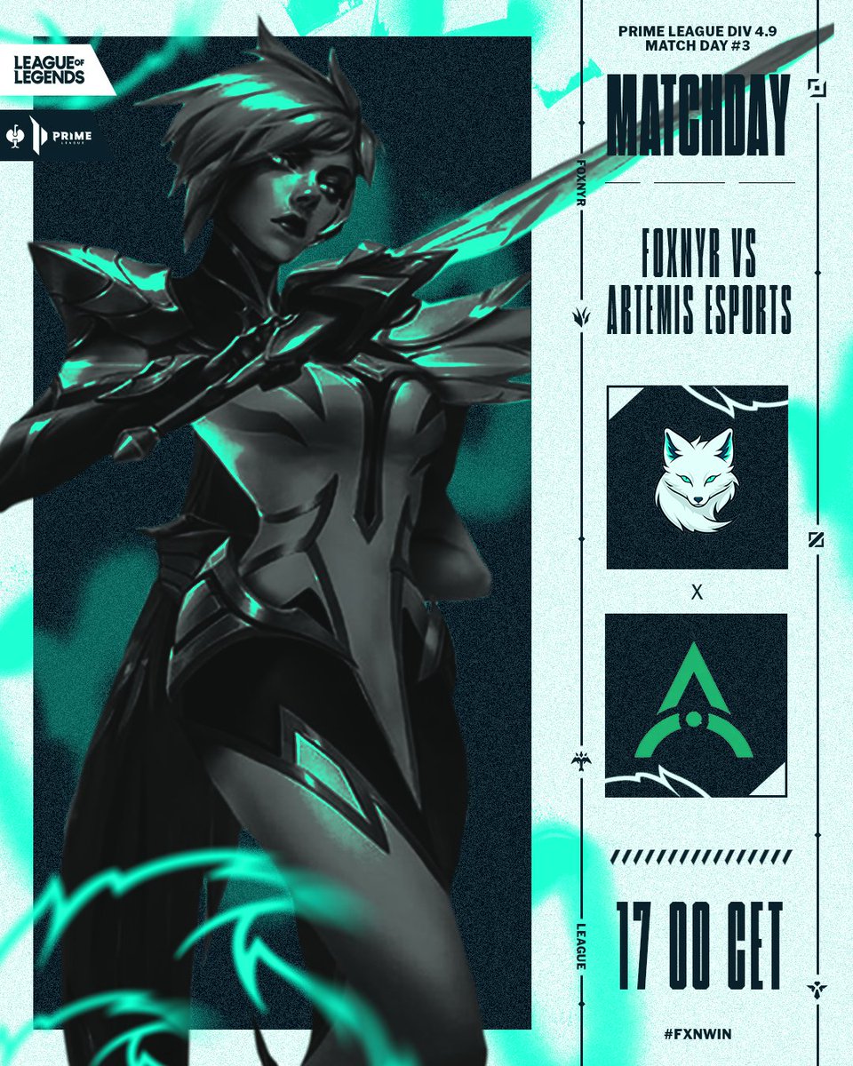 FoxnyrEsports's tweet image. 🎉More week three action coming your way🎉

🦊 Our second match of the day is the main team playing against @artmsgg 🩵

🕙 17:00 CET 
📺twitch.tv/foxnyr
🎙@Allisrem 

#FNXWIN #Foxnyresports #Foxnyr
