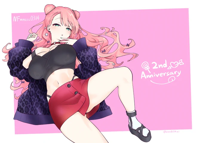 モニキャン二周年おめでと〜〜〜!!!卍 #モニカ今日も盛れてる 