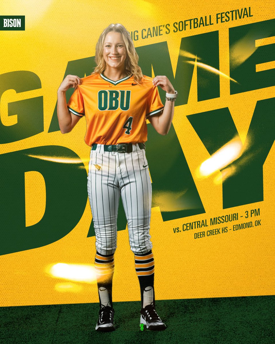 OBU_Softball's tweet photo. Last one of the weekend✌️

🆚 | Central Missouri
⏰ | 3 PM
📍 | Deer Creek HS - Edmond, OK

#OnToVictory https://t.co/ROWiMRLRLO