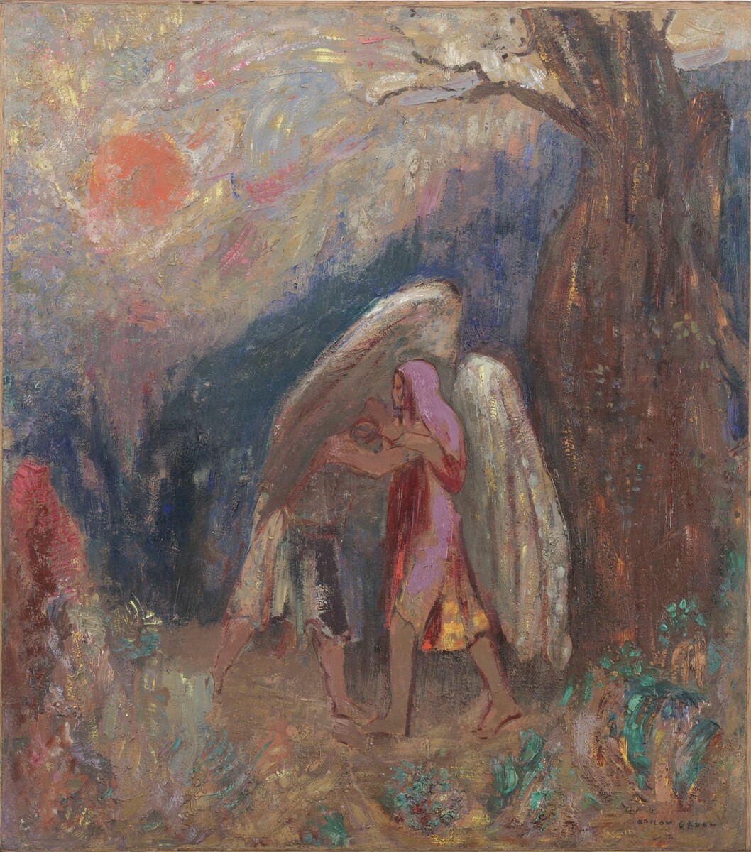 Jacob and the Angel 1907 #odilonredon