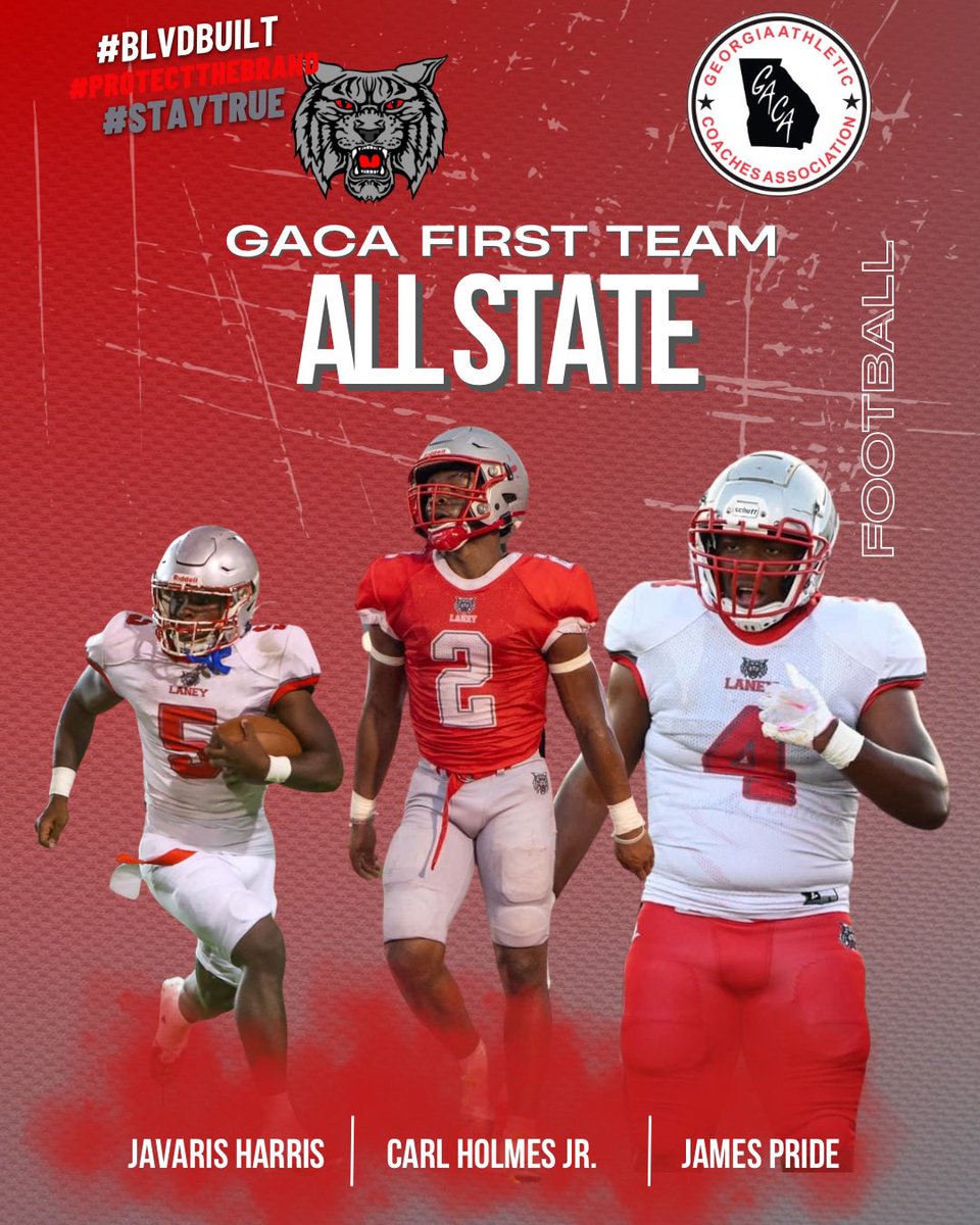 This week in Laney Football News we had three players get selected All State for The Georgia Athletic Coaches Association! Congrats to these three!

#BLVDBuilt #ProtectTheBrand #StayTrue