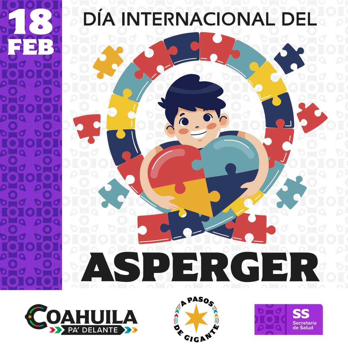 SS_Coahuila's tweet photo. El Asperger, es una condición neurológica que afecta la capacidad de socializar y comunicarse con efectividad. 

#CoahuilaPaDelante 
#APasosDeGigante 
#MesDeLaSaludDelHombre https://t.co/x3vo9qY0SR