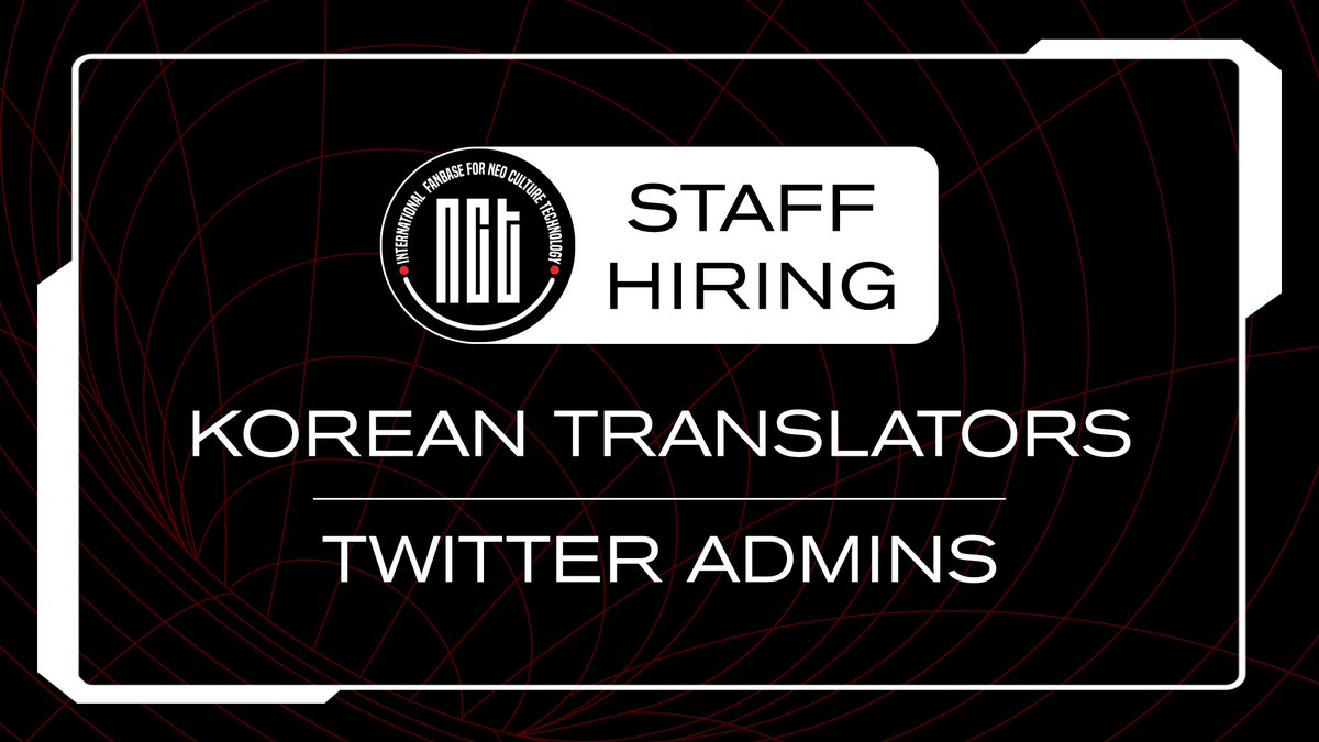 [!!!] SM_NCT is looking for NCTzens who can be new additions to our team as Admins or Korean Translators!

If you are interested, check out:
💚 Admin
forms.gle/NkhE3BMJCbtMU5…
💚 Korean Translator
forms.gle/aowBVYBZ6V8UCf…

*Being a staff is voluntary.