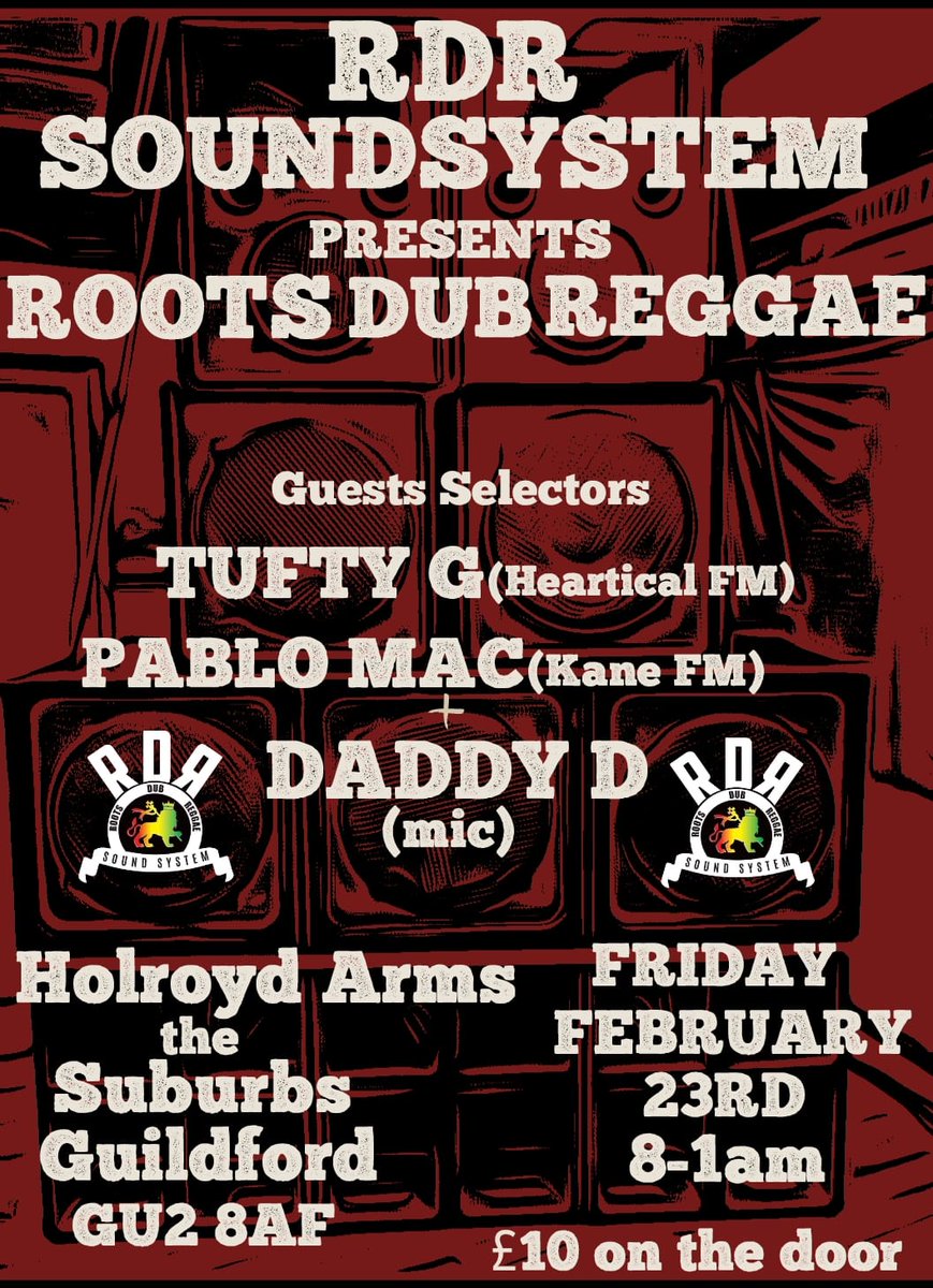 tufty_g's tweet photo. 🎼This Friday night Guildford are you getting ready...  #Guildford #Surrey #Whatson #Reggaeinsurrey #Soundsystem #Dj #MC #Reggaesession #Live
@070502lWright #Reggae 
@WayneJo78591778
@BensRecords
@ukreggae1 https://t.co/vdj4ABtYmt