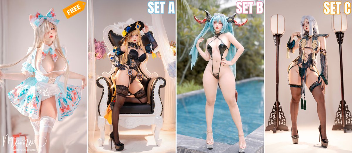 Take a look for our February Reward:

💕 Free set: Asuna Ichinose 一之瀬アスナ | Blue Archive
💕Set A: Navia ナヴィア | Genshin Impact
💕Set B: Regensburg レーゲンスブルク | Azur Lane
💕Set C: Shenhe 申鹤 | Genshin Impact
Full videos at tier 100 https://t.co/VAFZZzw0pA