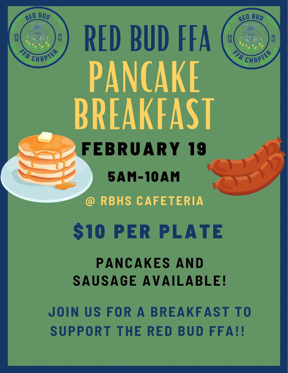 redbudffa's tweet photo. Tomorrow is the day for our chapter fundraisers! Pancake breakfast from 5am-10am and barn quilt making from 5pm-9pm! We still have spots available for barn quilt making!! We can’t wait to see you there! #redbud132 https://t.co/lzM0ulAmF7
