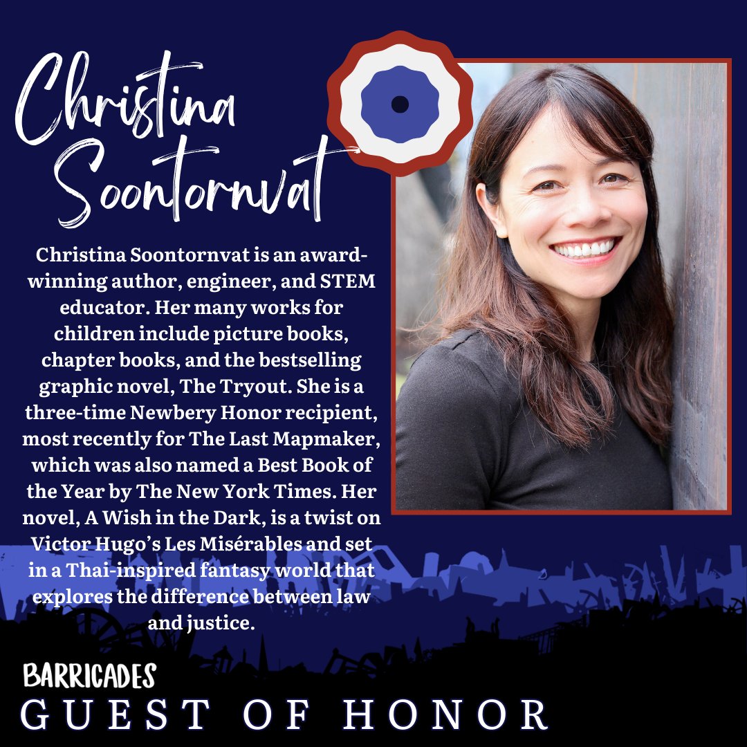 We are excited to announce Christina Soontronbat will be joining us at the Barricades this July! Tickets are available at the link in our bio - see you there!