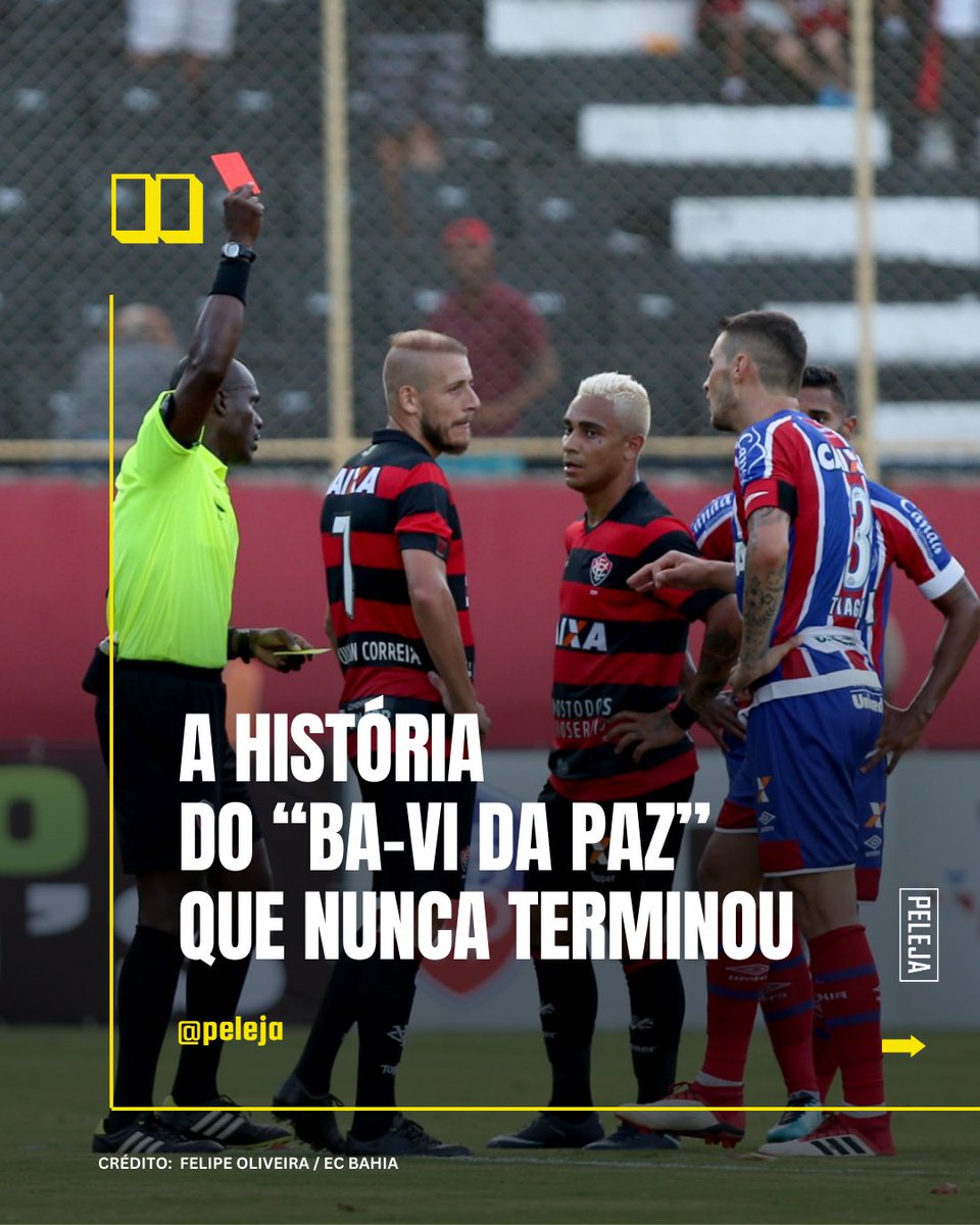 PELEJA's tweet photo. Em 2018, o jogo que marcava a volta das duas torcidas ao estádio no maior clássico de Salvador ficou marcado por brigas e polêmicas.
Te contamos a história do BaxVi da Paz na #ThreadPELEJA de hoje. Se liga 👇 https://t.co/EPLM1pAnXO