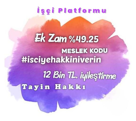 Kahramn0038's tweet photo. @FatihOksuz28 @isikhanvedat 750 bin işçi ek protokol adı altında 
Sözleşme mağduru oldular 
#isciyehakkiniverin https://t.co/lRteWoPoj2