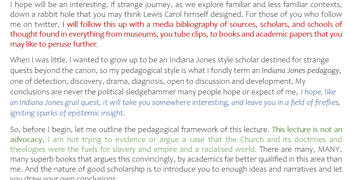 Drafting my #2024EqualityLecture <a href="/EdEqServices/">Institute for Equity, University Centre</a> today.

    ✨✨✨For those who are coming, I hope, like an Indiana Jones grail quest, it will take you somewhere interesting, and leave you in a field of fireflies, igniting sparks of epistemic insight.✨✨✨
instituteforequity.ac.uk/product/annual
