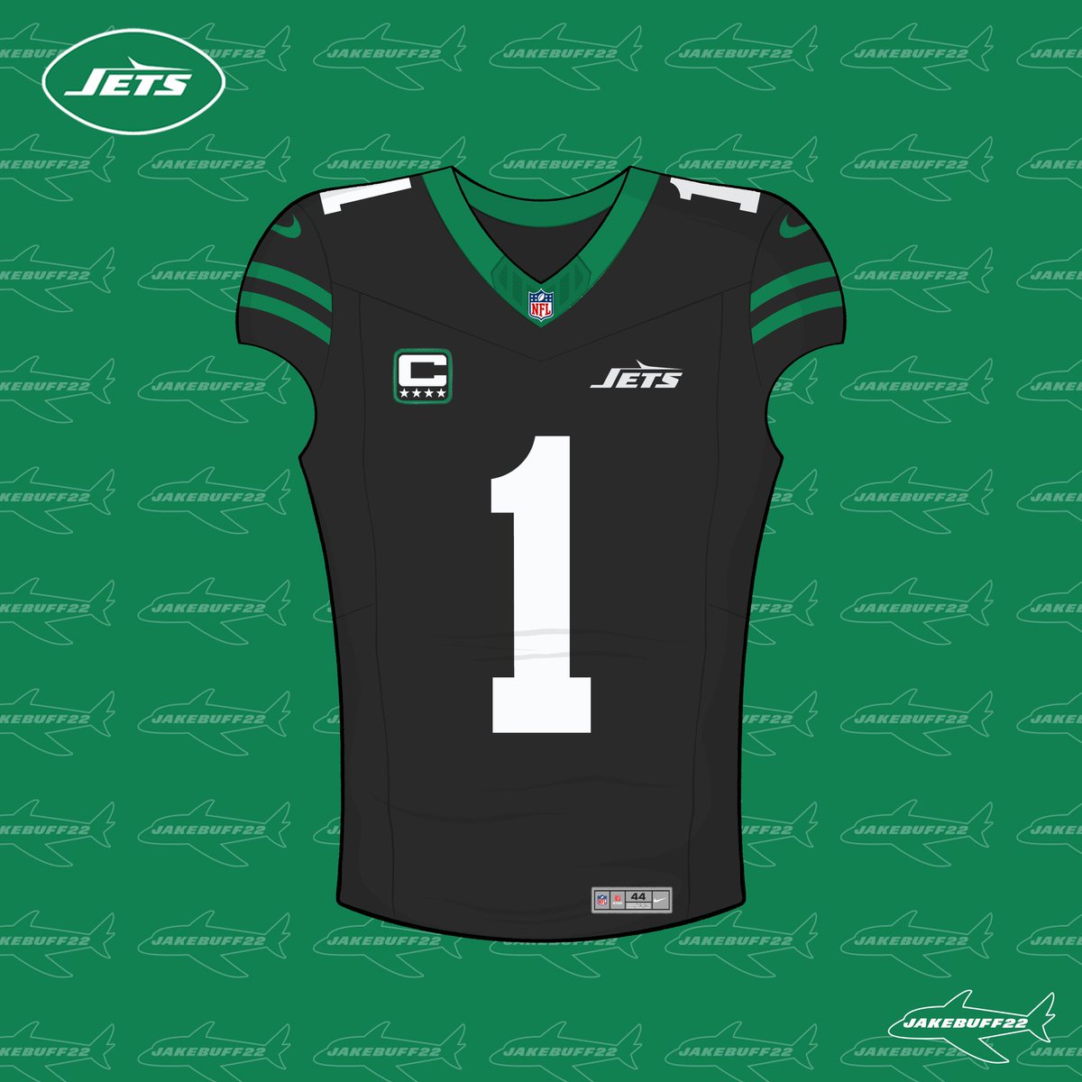 jakebuff22's tweet photo. Small addition of the logo on the front goes a long way…

@woodyjohnson4 #Jets https://t.co/RQE1Mpw2ZK