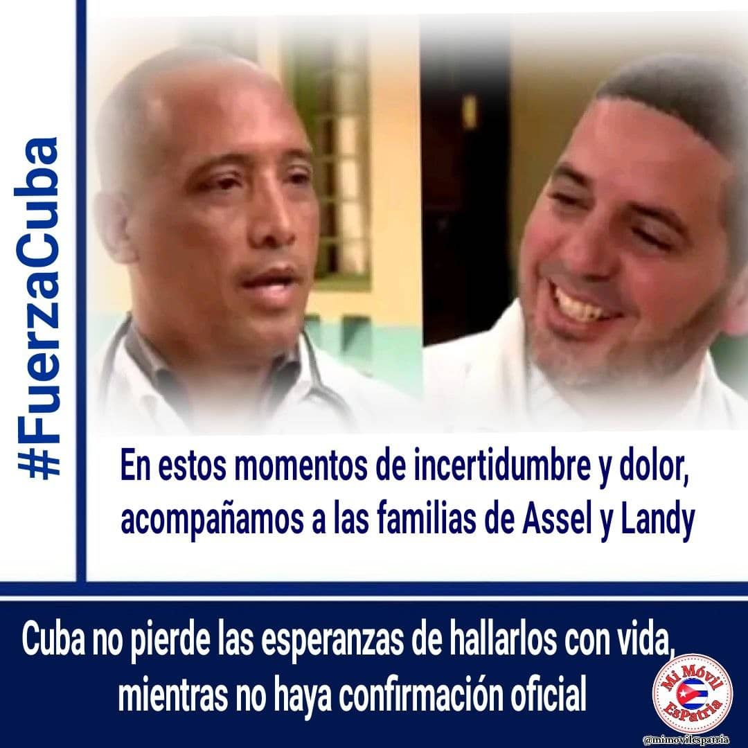 En momentos de incertidumbre y dolor como estos, #Cuba se une. Toda la solidaridad con las familias de Landy y Assel. #FuerzaCuba