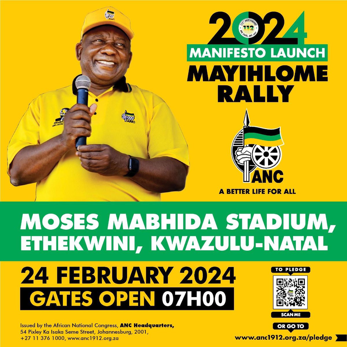 dr_zsaul1's tweet photo. The REAL Manifesto Launch at Moses Mabhida, 24 February 2024 🖤💚💛
#IamANC 
#ANC112
#RegisterToVoteANC https://t.co/EkaIzn6Xev