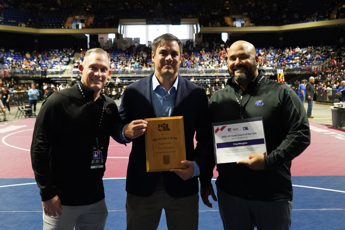 Congratulations Troy Douglas of @EastwoodHQ on being named the 2023 @nfhs_org Texas High School Wrestling Coach of the Year!