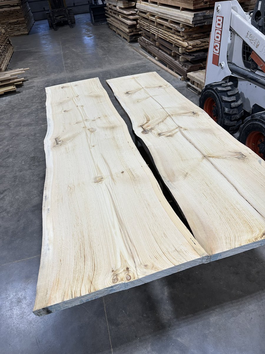 35” wide pine single slabs for a countertop #woodworking #pine #liveedgeslab