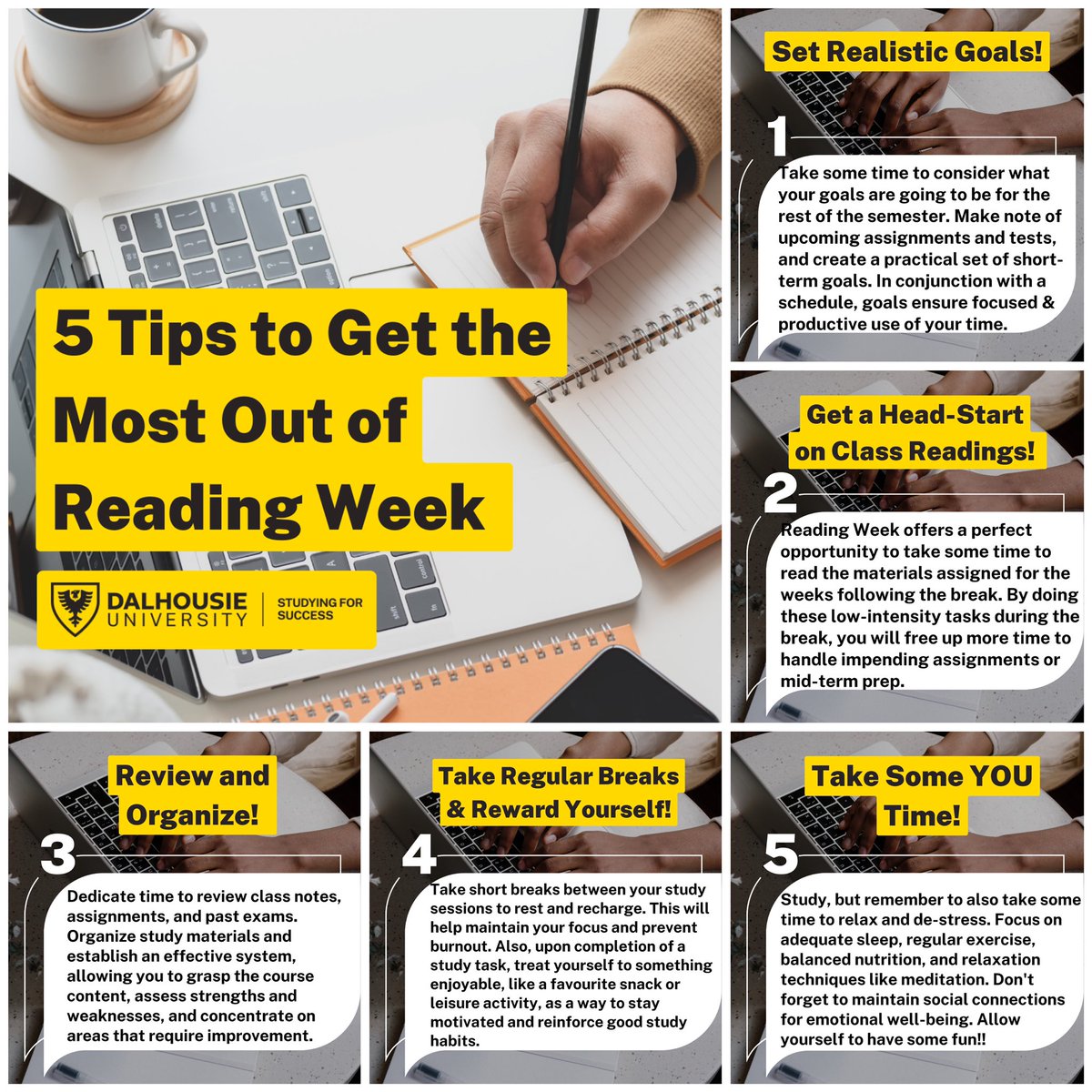 So you have an entire week off from school. Here's how to get the most out of your Reading Week. #StudentSupport #StudentSuccess #DalhousieU #DalhousieUniversity #DalStudentLife #StudentLife #DalStudentSuccess #StudySmarter #DalhousieStudying