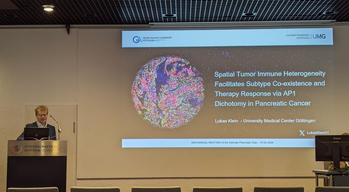 LukasKlein01's tweet photo. As always fun to present my research (now for the first time as Postdoc) at this year’s @German_PancClub meeting 🧬 https://t.co/jJN7YOVycN