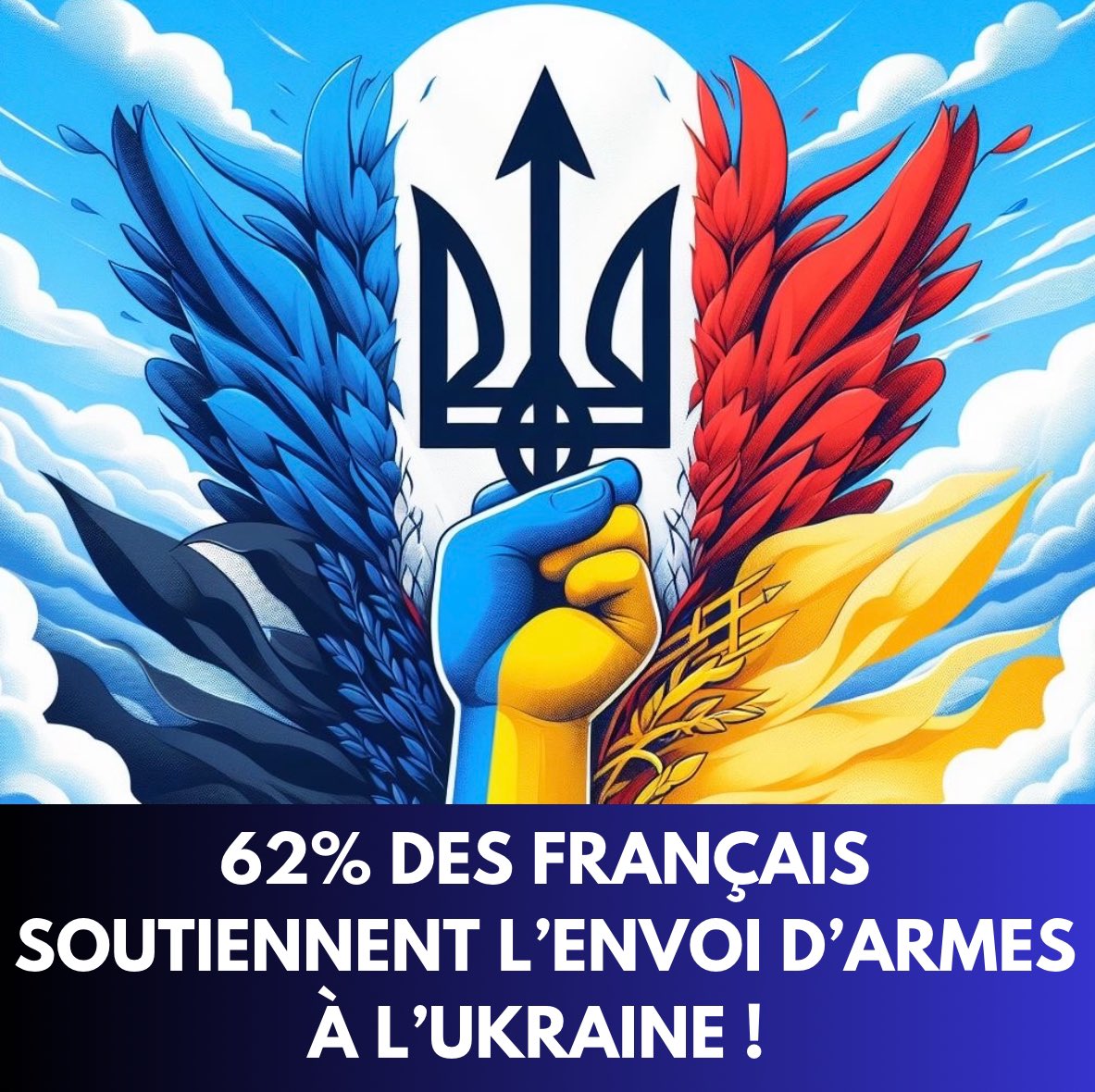 VolodimirZelen1's tweet photo. 🇫🇷🇫🇷🇫🇷 Quasiment DEUX FRANÇAIS SUR TROIS soutiennent l’aide militaire à l’Ukraine 🔥 qui parle de « fatigue » ? Face à la barbarie de Poutine, l’Europe augmente son aide à Volodymyr Zelensky et à son peuple. Fier de mon peuple 🤩 https://t.co/wqGRTquIYG