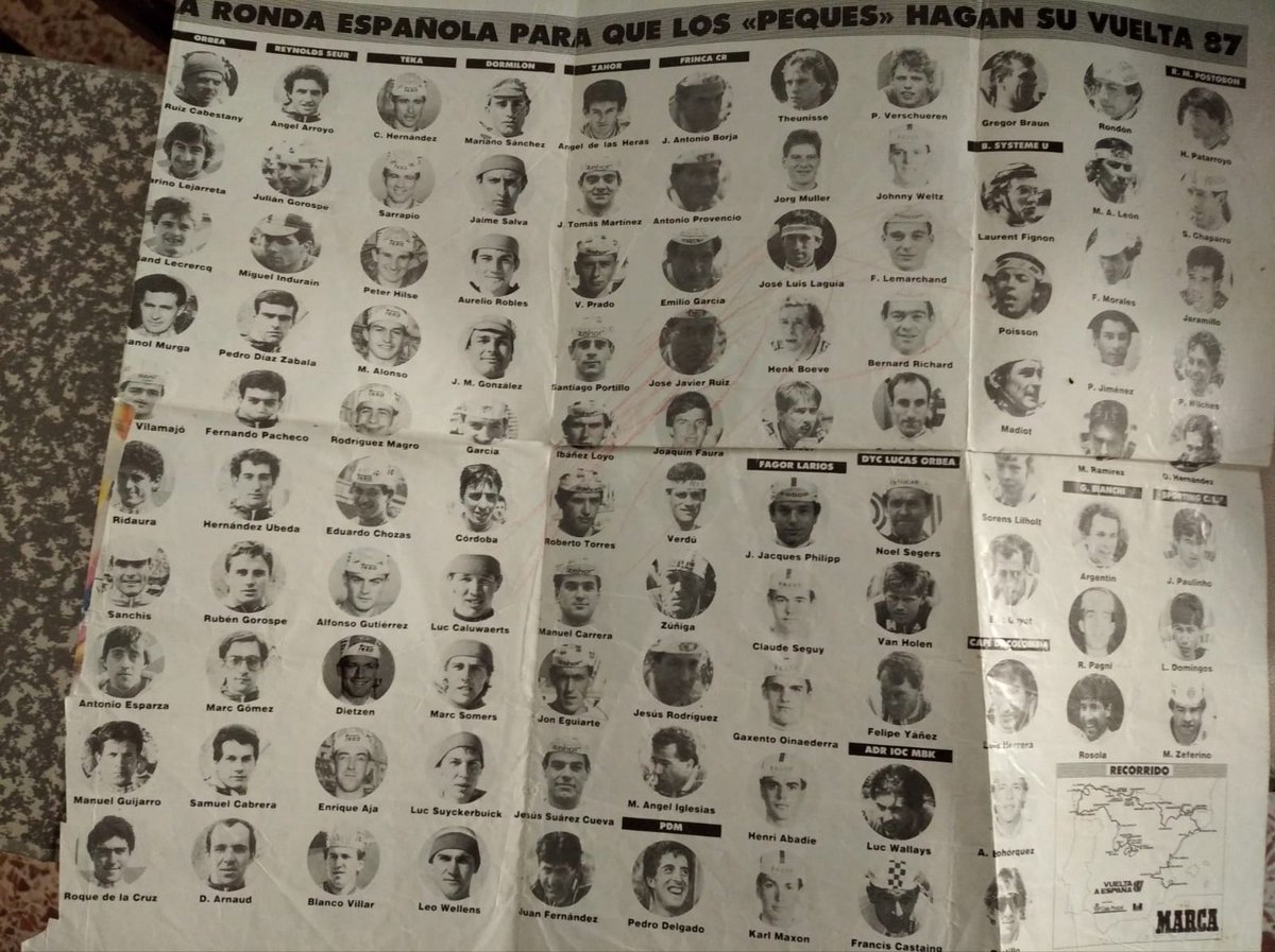 maps147's tweet image. Mira la reliquia q me acaba de enviar un amigo de la Vuelta'87 @eduardochozas ☺️