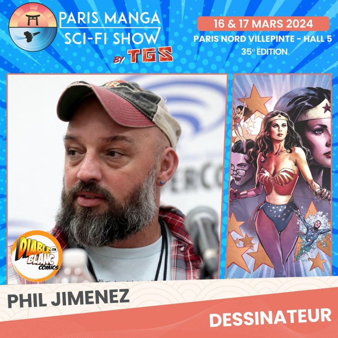 🚨 @Philjimeneznyc sera notre invité à #ParisMangabyTGS !
Retrouvez nous sur l'Artist Alley tout le week-end!

#diableblanccomics #PhilJimenez #XMen #SpiderMan #TeenTitans #comicsartist #comicshop #comicsvintage #WonderWoman