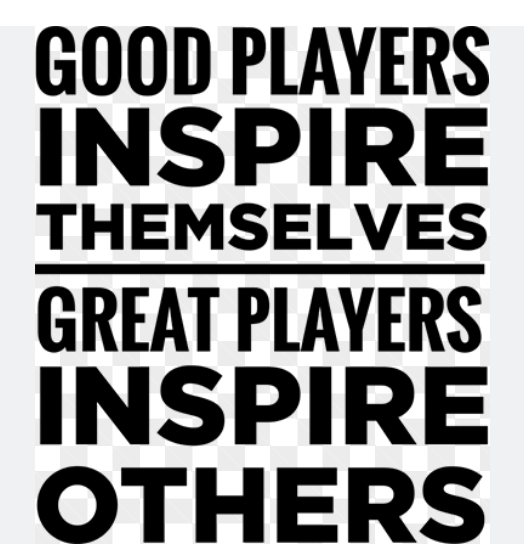 Greatness cannot be found in a trophy case. 

Greatness is not measured by wins and losses.

Greatness can be found in the relentless work ethic, passion, enthusiasm and will of a fearless competitor.

Great players change the game and make those around them better.