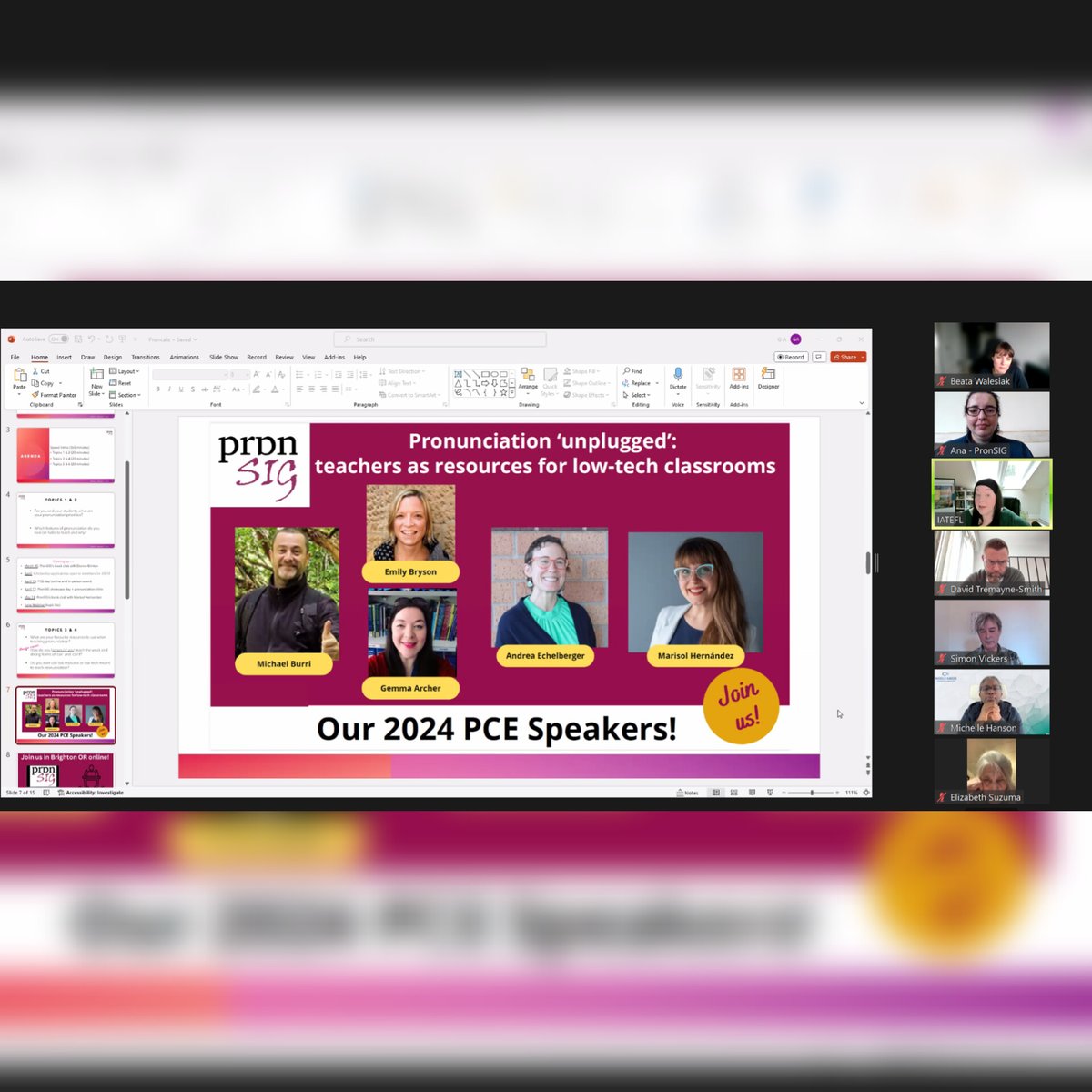 Our Pronunciation Café: a wonderful get-together full of good vibes and exciting pronunciation related discussions. 😉

Thanks for joining in. 😀

Stay tuned for our coming events!🌟

#pronunciation #elt #efl #professionaldevelopment