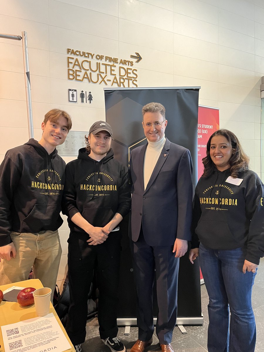 mdebbabi's tweet photo. Fabulous open house day where I enjoyed joining our students, faculty, and staff to introduce our academic programs to potential students and their parents.

With students from HackConcordia, IEEE Concordia, WIW, and IISE Concordia.

#ginacodyschool https://t.co/Mv0Aej24fU
