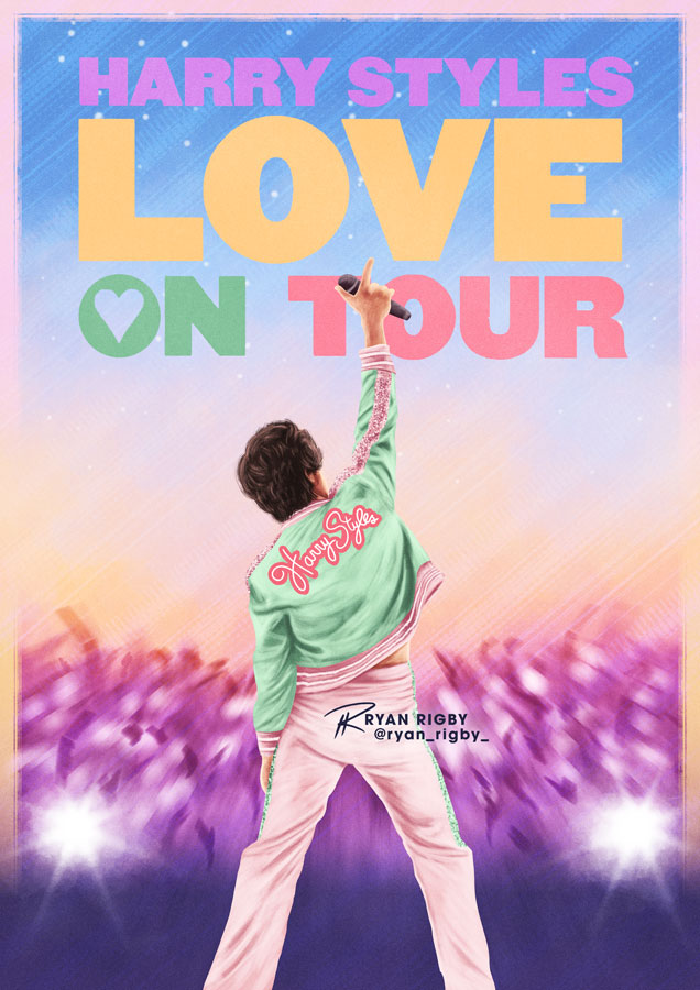 Ryan_Rigby_'s tweet photo. Harry Styles - Love On Tour 🎤❤️🎨🖌

#HarryStyles #illustration #painting https://t.co/0vIiFy1B0k
