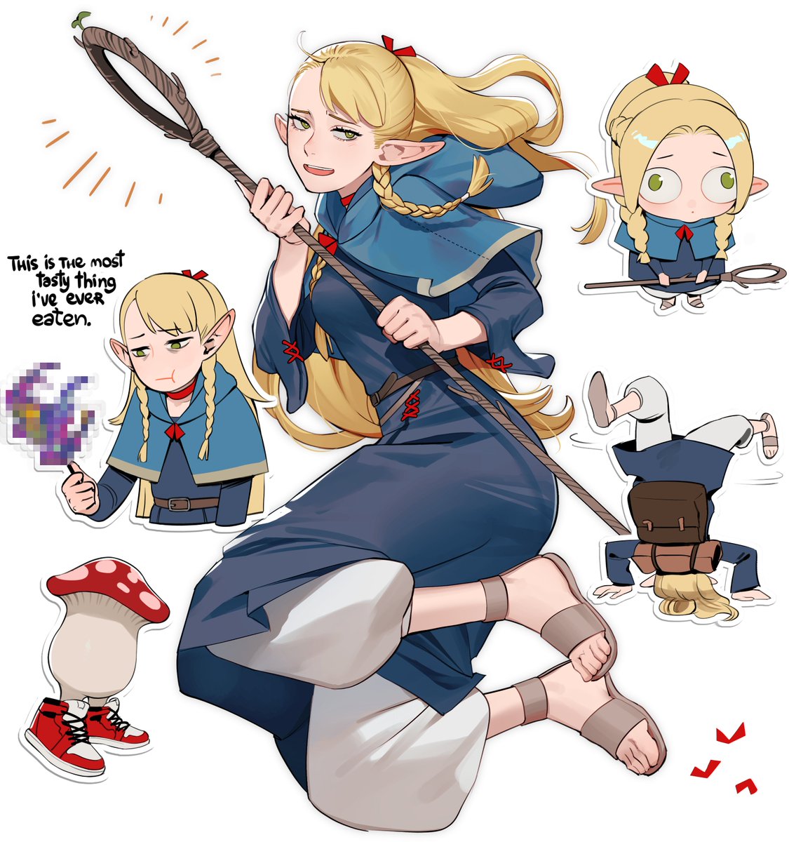 marcille dungeon meshi
she goofy