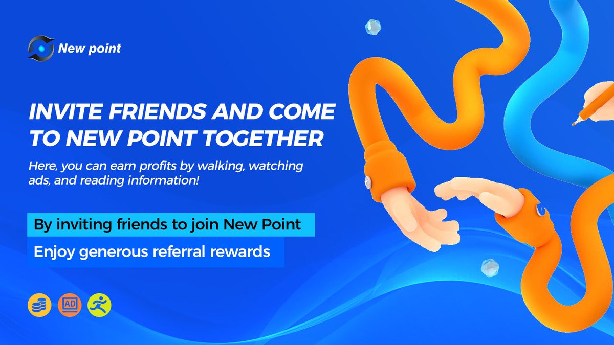 🎉Invite a friend and come to New Point #newpoint #Web3 #Invite 🤩In New Point You can earn money by walking, watching ads and reading information! 🔆By inviting your friends to join New Point, you can enjoy a generous referral bonus💎!
