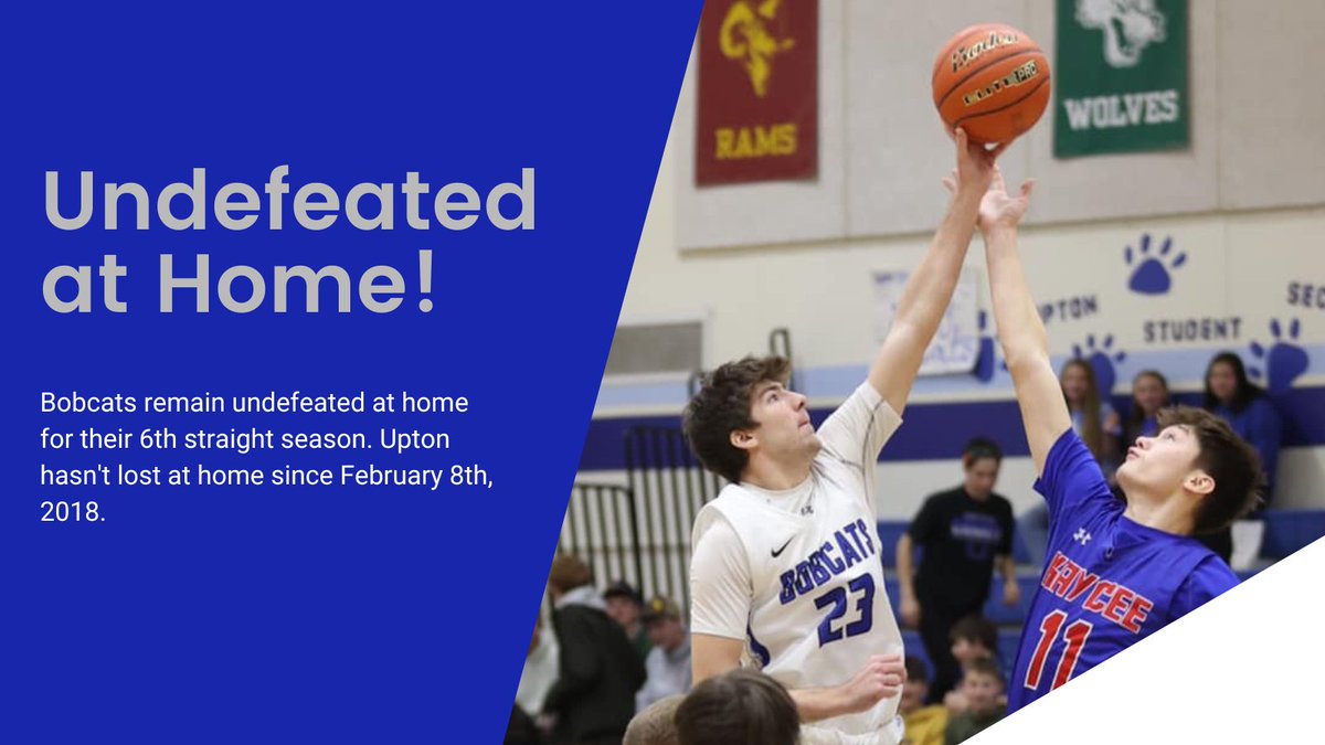 Upton_BB's tweet photo. Bobcats remain undefeated at home for their 6th straight season. Upton hasn't lost at home since February 8th, 2018. They move to 20-1 heading into Regionals next week! https://t.co/2PsQ40qUxh