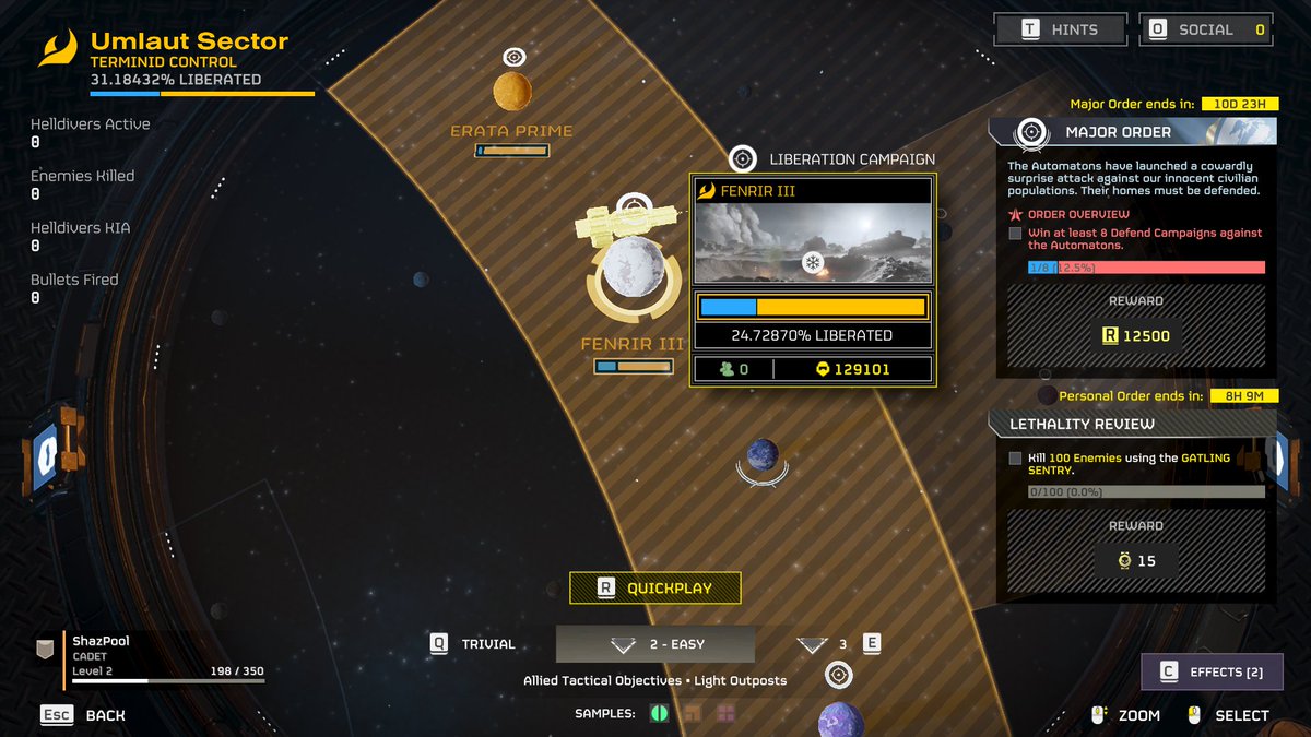 Shazpool's tweet image. I just got @helldivers2 today but the servers are not cooperating at all. Cant find a single soul to play with #HELLDIVER2 #PC