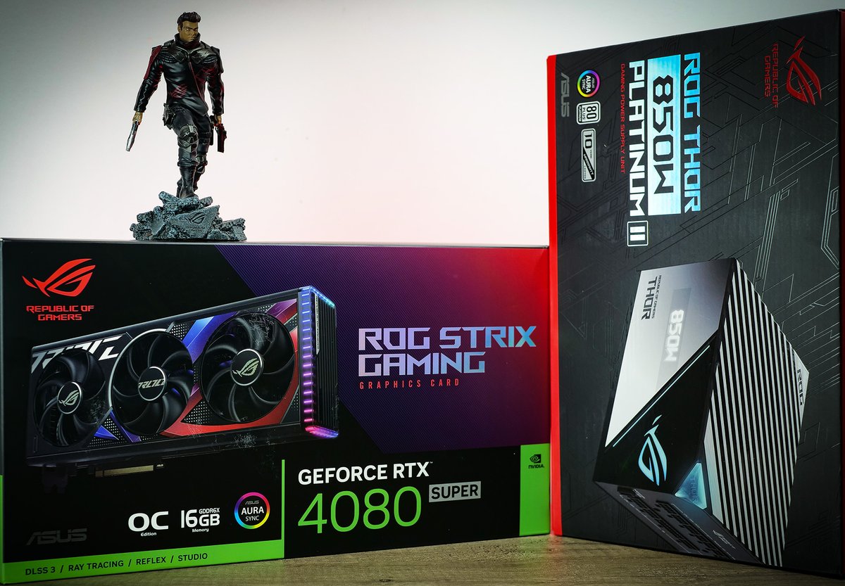 Pause_Hardware's tweet image. La fusion de la performance et de l'esthétique arrive : ASUS ROG Strix GeForce RTX 4080 SUPER &amp;amp; ROG Thor 850W Platinum II PSU. Notre test détaillé arrive bientôt – Préparez-vous à être ébloui par ce duo de choc :p
@ASUS_ROG_FR
#ASUSROG #RTX4080SUPER #ROGThor #PCBuild