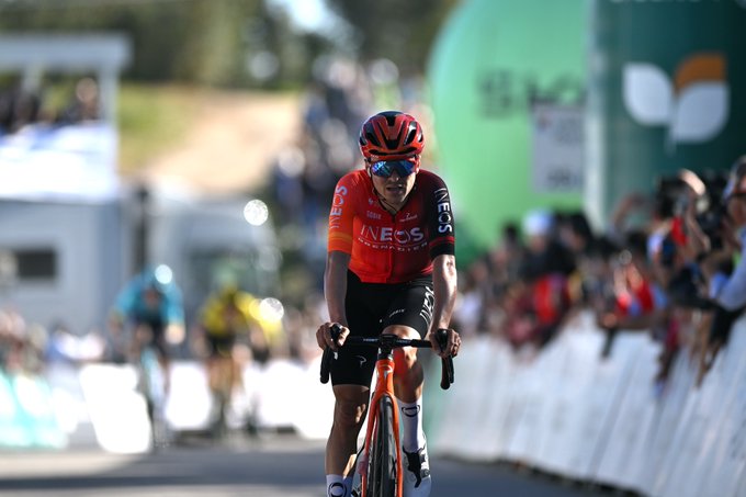 Tom crossing the line today.