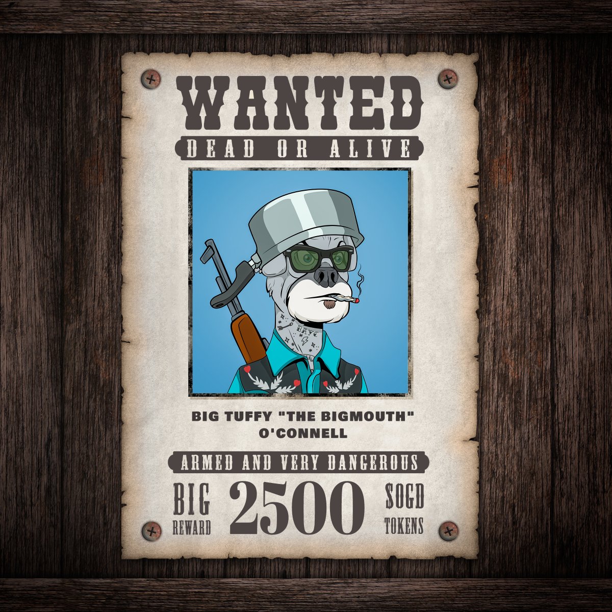 DCOutlawdogs's tweet photo. Each Outlaw Dog #NFT is a masterpiece of uniqueness, your traits will come in handy in Dodge City and each posse has a chance to be the most wanted! 🥇 https://t.co/QGpahcOmUV