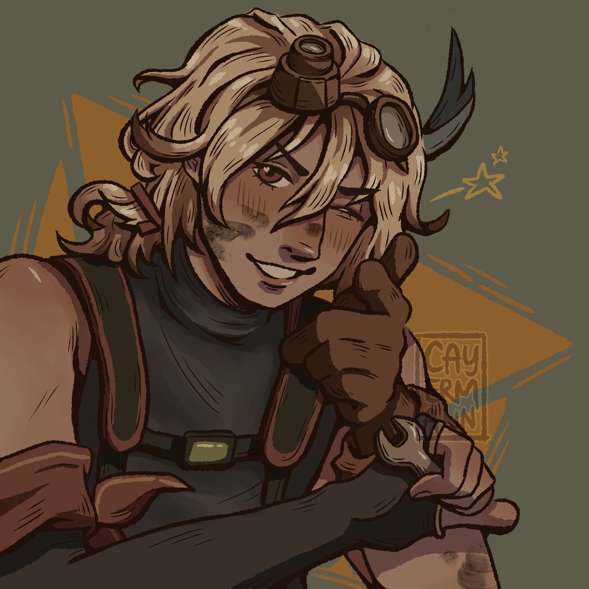 cayermann's tweet photo. i forgot to post it here rip so uhh here, mechanic kaveh

#kaveh #GenshinImpact #原神 https://t.co/mA2HKaEll9