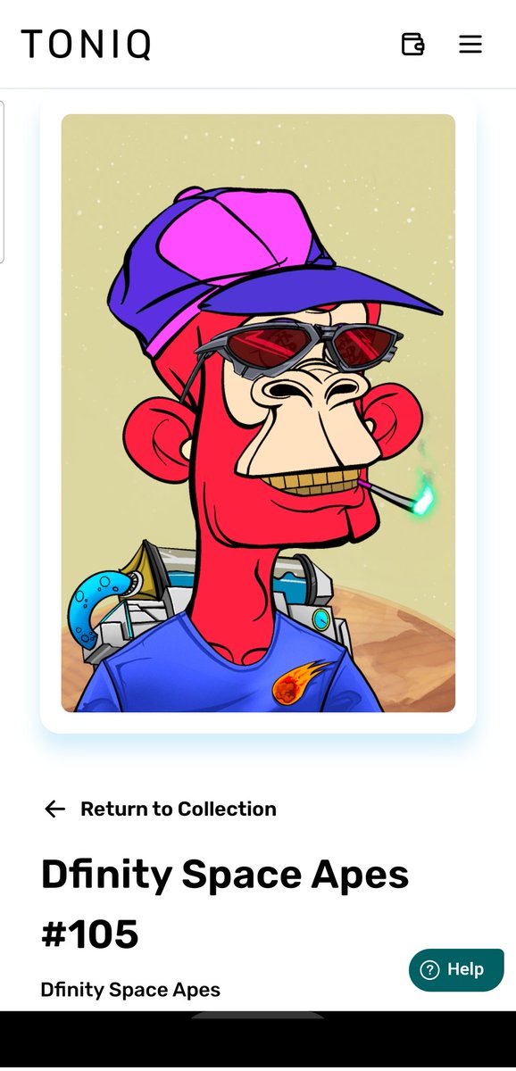 Congratulations to the seller and to the new owner of this cool Ape. 96.2% NRI  <a href="/DSAuniverse/">Dfinity Space Academy</a>
toniq.io/marketplace/sp…