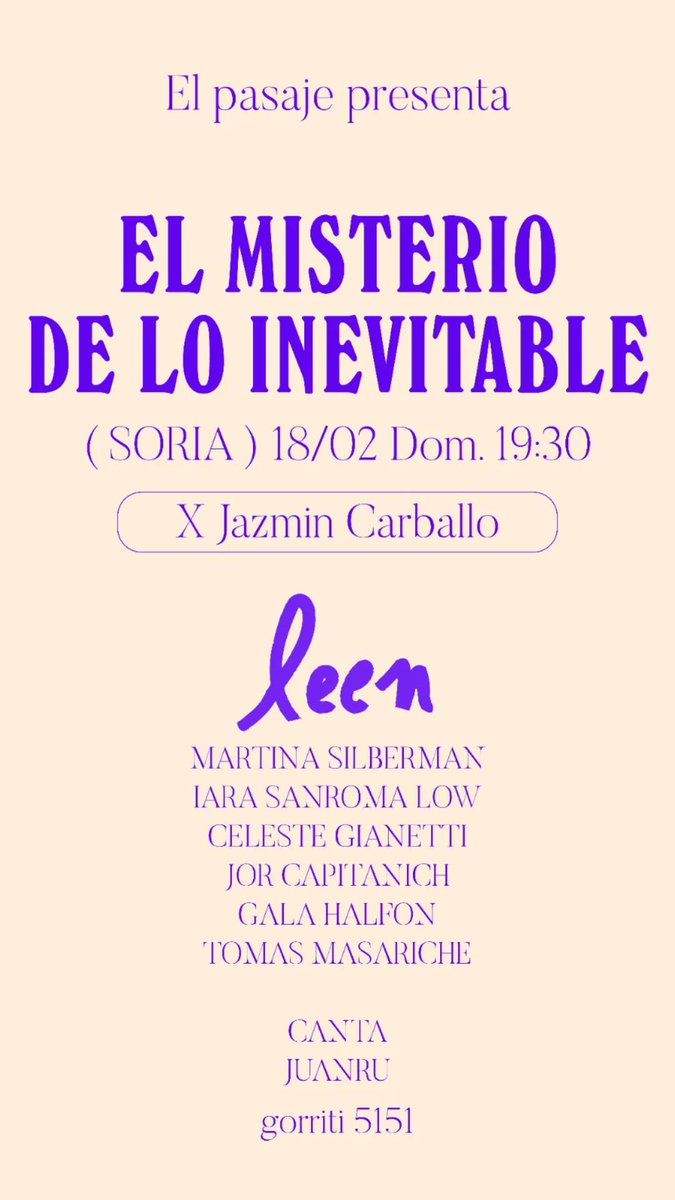 JazCarballo's tweet photo. esta tardenoche leemos y cantamos
sean welcome!
besos
Jaz https://t.co/oWoYm1gogo