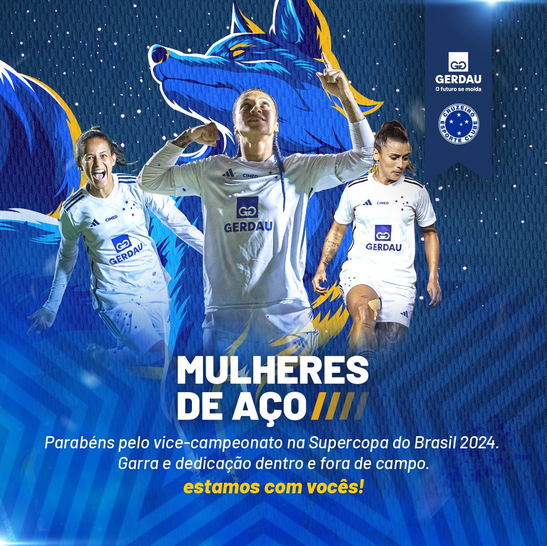 gerdau's tweet photo. Teve garra! Teve orgulho! Estamos juntos, Cabulosas! 💙🦊

@CruzeiroFem / @Cruzeiro https://t.co/h7Eu4pvqMi