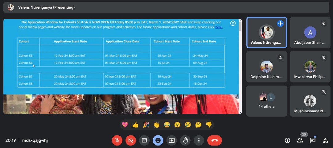 YALIRwandachap's tweet photo. ♨️ Happening now , We are live , We are delivering an information session , get to know about the @YALIRLCEA , cohort 55 &amp; 56 application . Learn how you can be part of this initiative as a young leader passionate about driving change in your community . @USAIDRwanda https://t.co/eTQ4PgaoC1