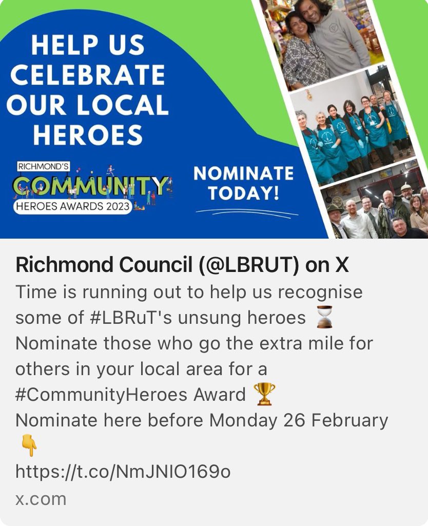 saragezdari's tweet photo. Deadline is approaching to nominate your local #communityheros @LBRUT I’ve nominated the wonderful Jay Karter of @TheCoach_Barnes for his tremendous work across our community in fundraising &amp; supporting the vulnerable &amp; lonely with great food, events &amp; companionship! @BCA4Barnes https://t.co/Q2jzgvQodM